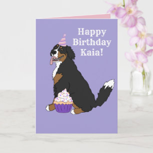 Birthday Bernese Mountain Dog Card
