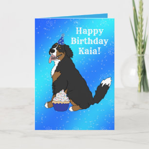 Birthday Bernese Mountain Dog Card