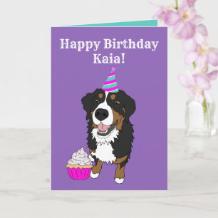 Birthday Bernese Mountain Dog Card