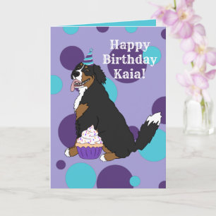Birthday Bernese Mountain Dog  Card