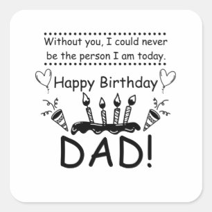 Birthday - Best Dad Square Sticker