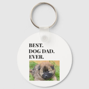 Birthday Best Dog Dad Ever Photo Key Ring
