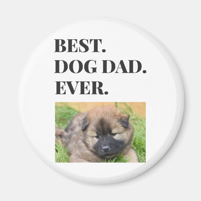 Birthday Best Dog Dad Ever Photo Magnet (Front)