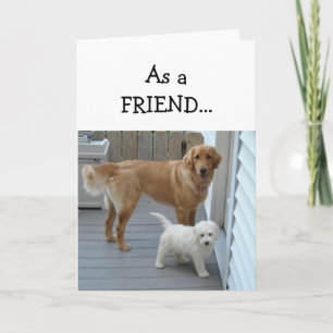 Birthday Best Friend with Cute Dog Humour Card
