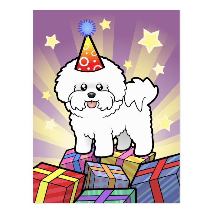 Birthday Bichon Frise Postcard | Zazzle.co.uk