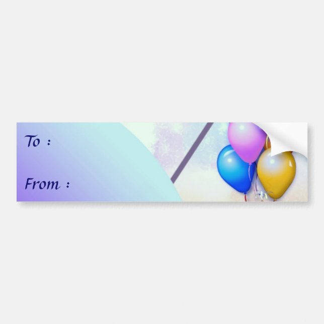 Birthday Big Gift Tag Bumper Sticker (Front)