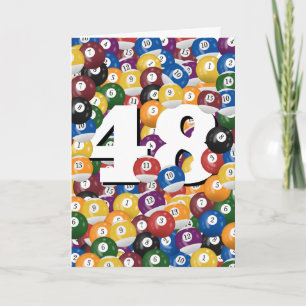 Birthday Billiard Balls For 48th Birthday Card