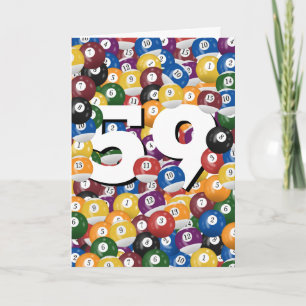 Birthday Billiard Balls For 59th Birthday Card