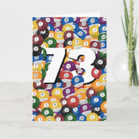 Birthday Billiard Balls For 73rd Birthday