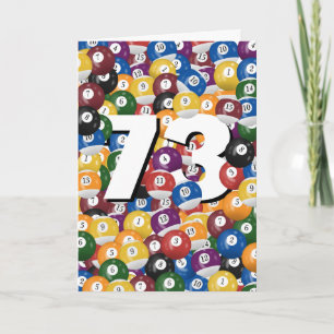 Birthday Billiard Balls For 73rd Birthday Card