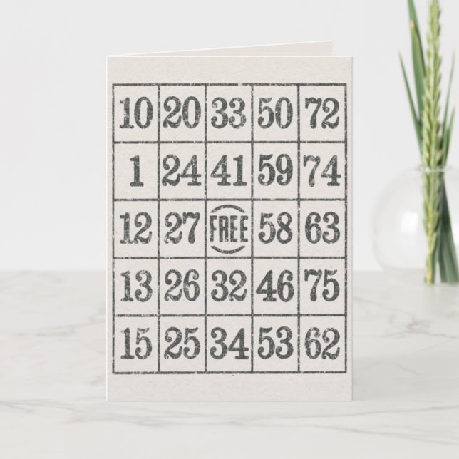 Birthday Bingo Card (Front)