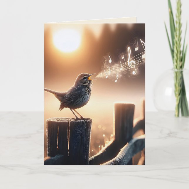Birthday Bird Singing Card (Front)