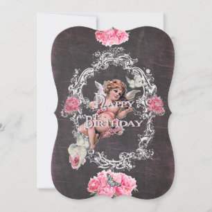 Birthday - Black Chalkboard - Invitation Card