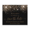 Birthday black gold glitter budget save the date