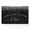 Birthday Black Silver Any Age Glitter Girly