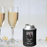 Birthday black white photo man myth legend can cooler<br><div class="desc">Personalise and add your own photo of the birthday boy/man.  The text: The name in white with a modern hand lettered style script. Personalise and add a name,  age 40 and a text.  Text: The Man,  The Myth,  The Legend. Black background.</div>
