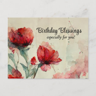 Birthday Blessing Bible Verse Prayer Christian Postcard