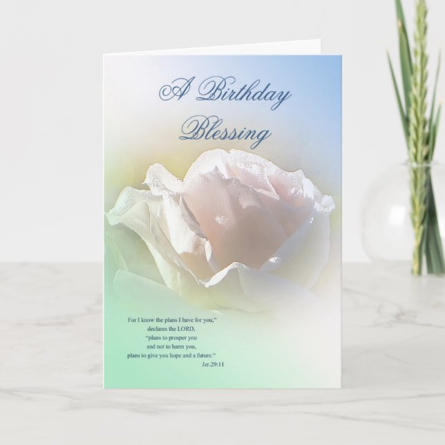 Birthday Blessing Greeting Card (Front)