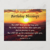 Birthday Blessing Numbers 6:24-26 Mountain Sunset