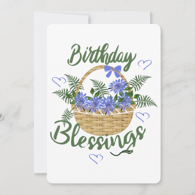Birthday Blessings Holiday Card (Front)
