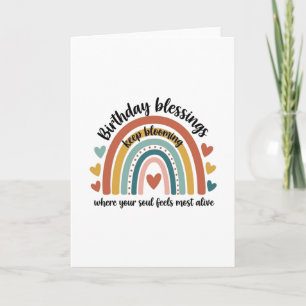 Birthday blessings - keep blooming design card