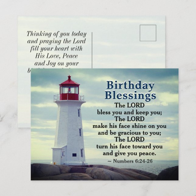 Happy Birthday Card Sailboat And Lighthouse