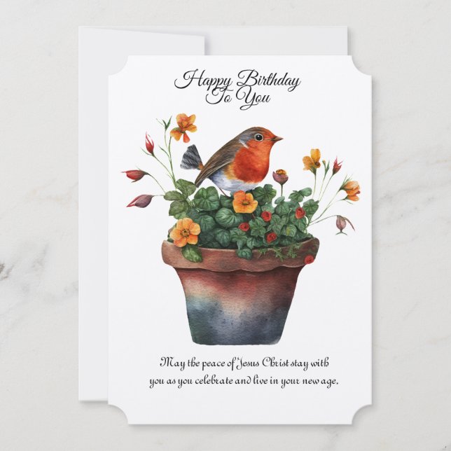 Birthday blessings of Peace  (John 14:27) Card (Front)