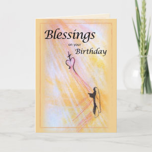 Birthday Blessings, Religious Card