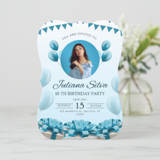 Birthday Bliss – Clean and cheerful invitation 
