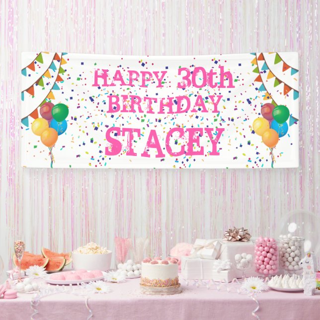 Birthday Bliss: Customisable Banner for Girls (Party)