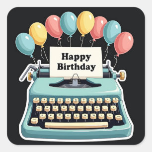 Birthday Bliss  Square Sticker