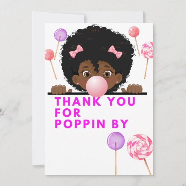 Birthday Blowout Thank You Card (Front)