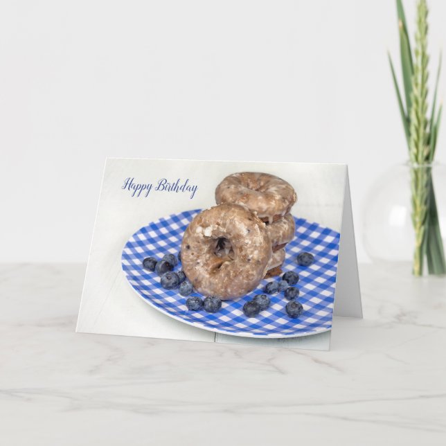 birthday blueberry doughnuts card (Front)
