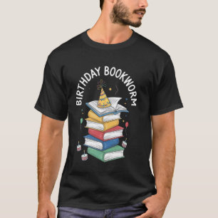 Birthday Bookworm Celebration with Colourful Books T-Shirt