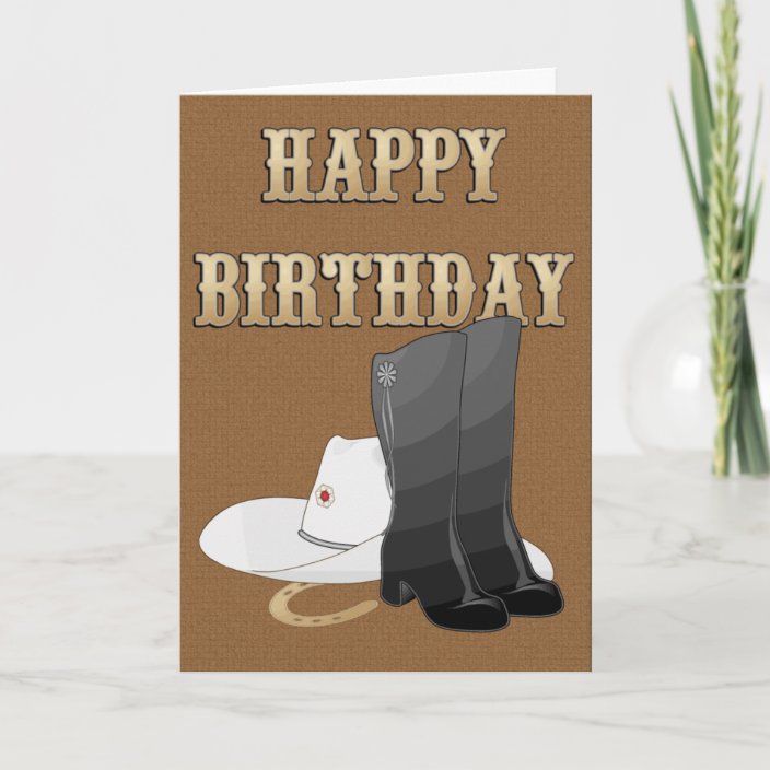 BIRTHDAY Boots CARD Zazzle.co.uk