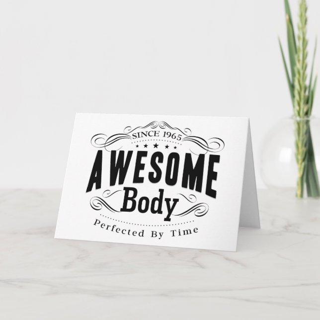 Birthday Born 1965 Awesome Body Card (Front)