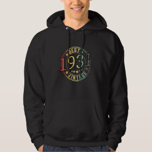 Birthday Born In 1931 Best Vintage Hoodie