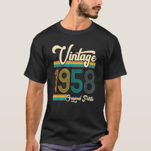 Birthday Born In 1958 Original Parts Vintage T-Shirt