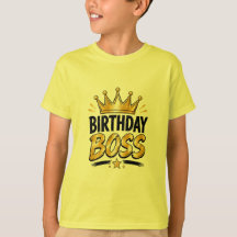 Birthday Boss Graphic Tee for Teens  Fun Crown tee