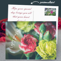 Birthday bouquet: pink and yellow carnations