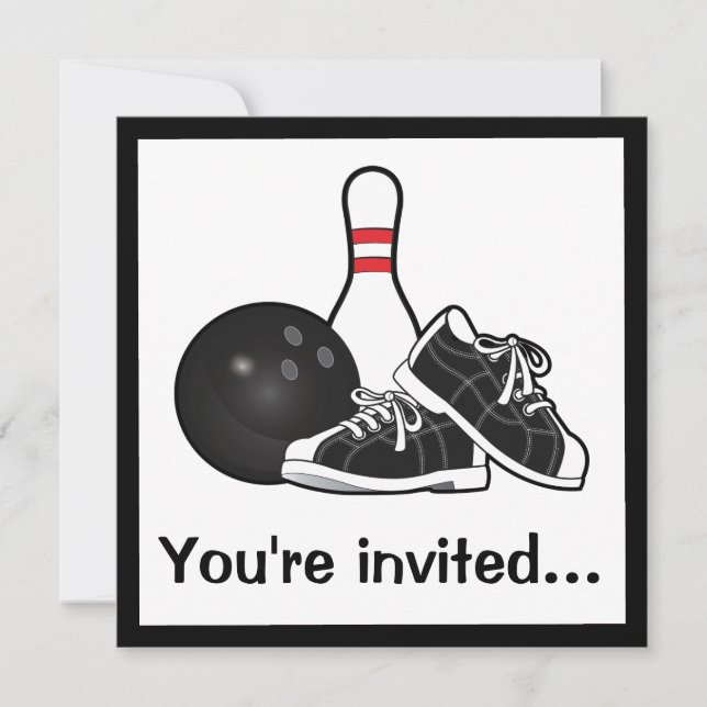 Birthday Bowling Party Invitation (Front)