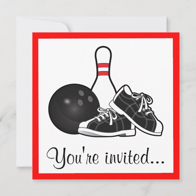 Birthday Bowling Party Invitation (Front)