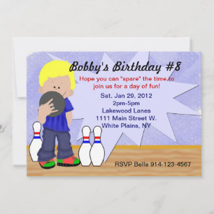 Birthday Bowling Party Invitation
