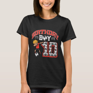 Birthday Boy 10 Soccer Dab 10th Birthday Party Foo T-Shirt