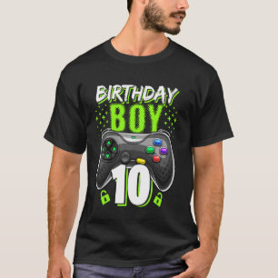Birthday Boy 10 Video Game Controller Gamer 10th B T-Shirt
