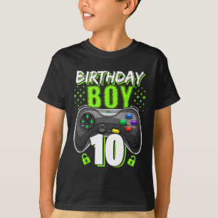 Birthday Boy 10 Video Game Controller Gamer 10th B T-Shirt
