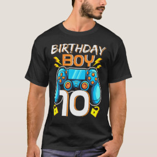Birthday Boy 10 Video Game For Gamer 10th Birthday T-Shirt