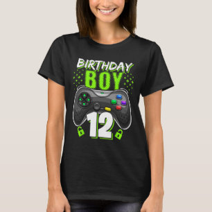 Birthday Boy 12 Video Game Controller Gamer 12th B T-Shirt