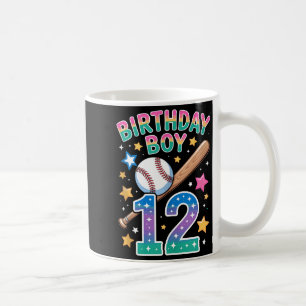 Birthday Boy 12th Birthday Baseball Tank Top Coffee Mug