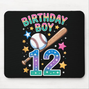 Birthday Boy 12th Birthday Baseball Tank Top Mouse Mat